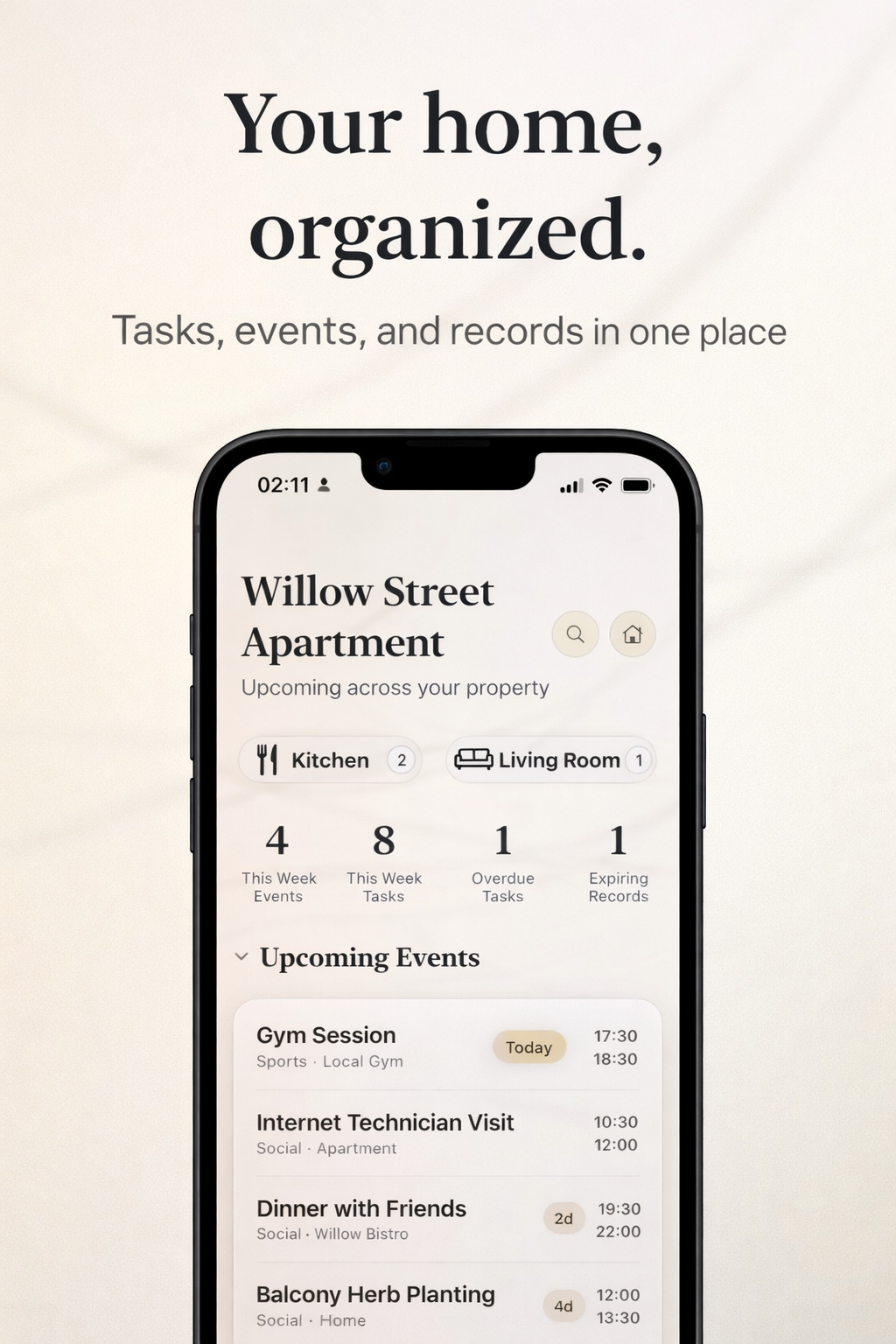 A House Life promotional screenshot showing the home overview.